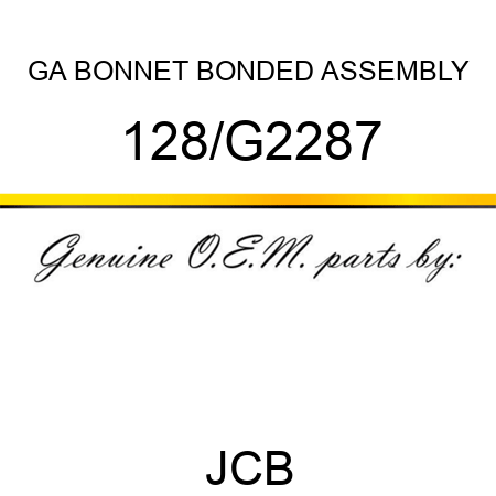 GA BONNET BONDED ASSEMBLY 128/G2287