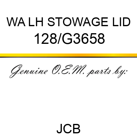 WA LH STOWAGE LID 128/G3658