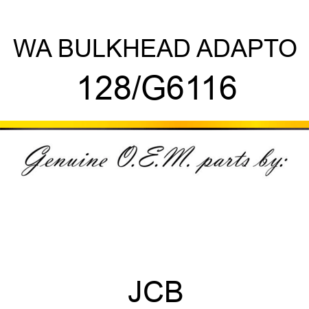 WA BULKHEAD ADAPTO 128/G6116