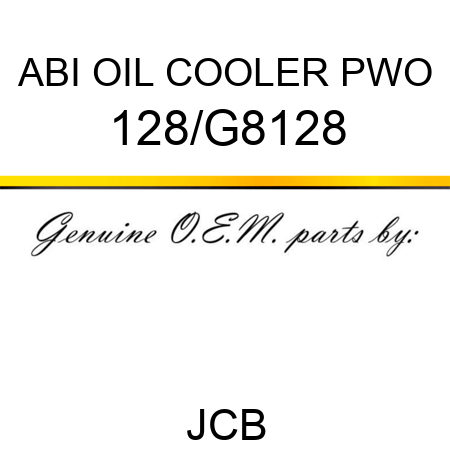 ABI OIL COOLER PWO 128/G8128