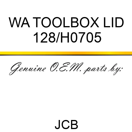 WA TOOLBOX LID 128/H0705