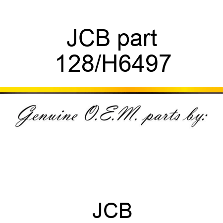 JCB part 128/H6497