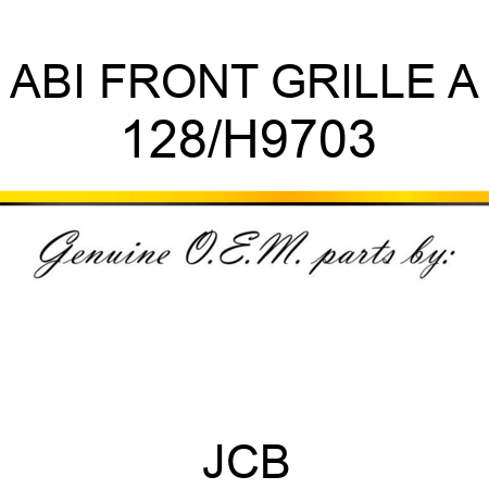 ABI FRONT GRILLE A 128/H9703