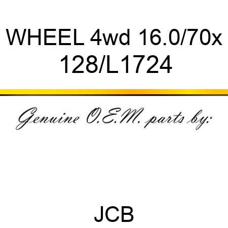 WHEEL 4wd 16.0/70x 128/L1724