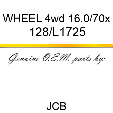 WHEEL 4wd 16.0/70x 128/L1725