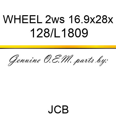 WHEEL 2ws 16.9x28x 128/L1809
