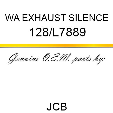 WA EXHAUST SILENCE 128/L7889