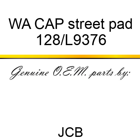 WA CAP street pad 128/L9376