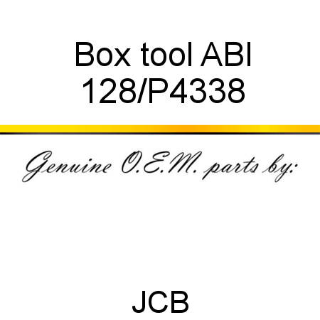 Box, tool, ABI 128/P4338
