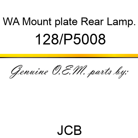 WA Mount plate Rear Lamp. 128/P5008