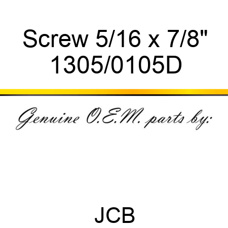 Screw 5/16 x 7/8