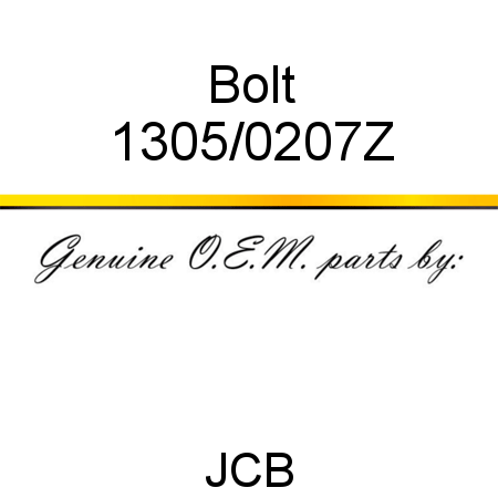 Bolt 1305/0207Z