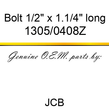 Bolt, 1/2