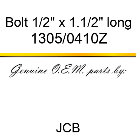 Bolt, 1/2