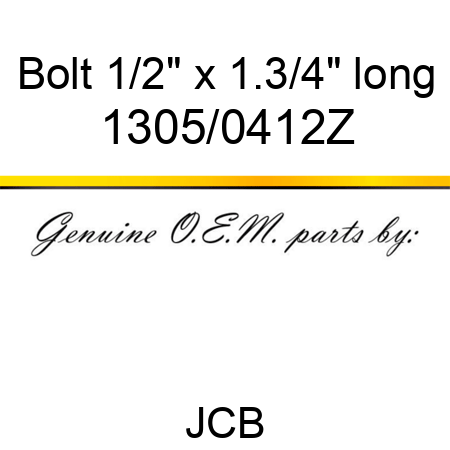 Bolt, 1/2