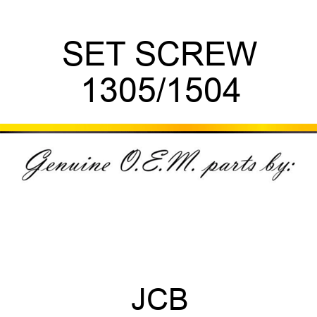 SET SCREW 1305/1504