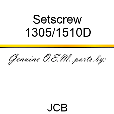 Setscrew 1305/1510D