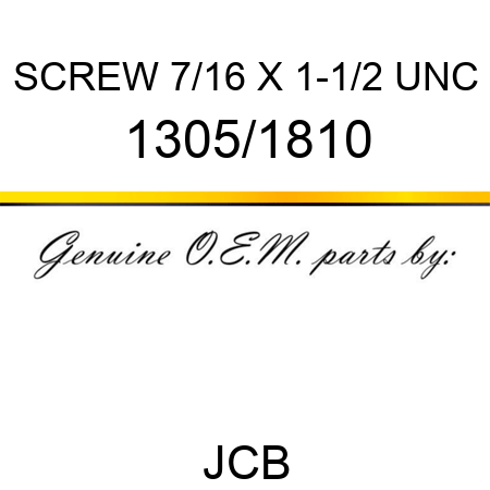 SCREW 7/16 X 1-1/2 UNC 1305/1810