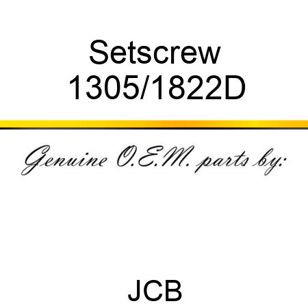 Setscrew 1305/1822D