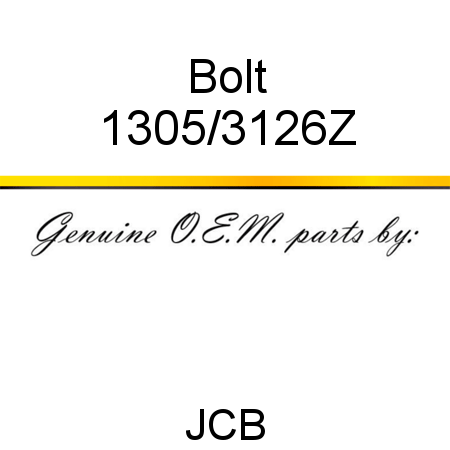 Bolt 1305/3126Z
