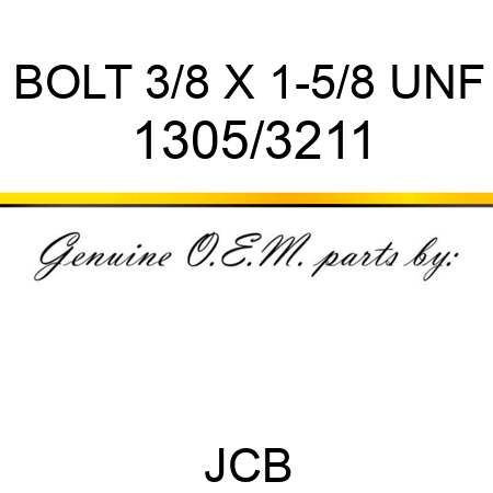 BOLT 3/8 X 1-5/8 UNF 1305/3211