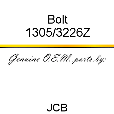 Bolt 1305/3226Z