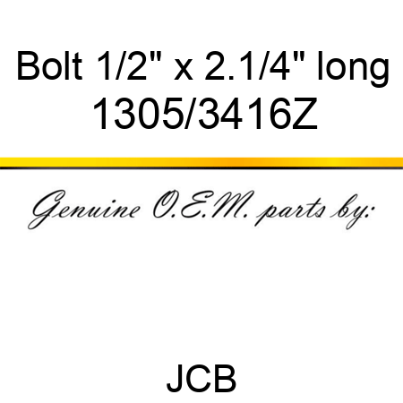 Bolt, 1/2