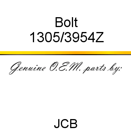 Bolt 1305/3954Z