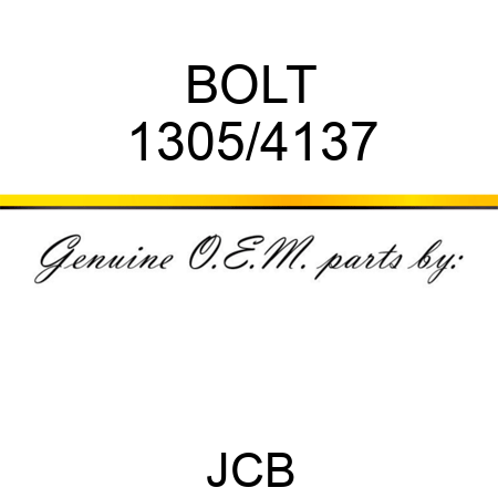 BOLT 1305/4137