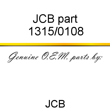 JCB part 1315/0108