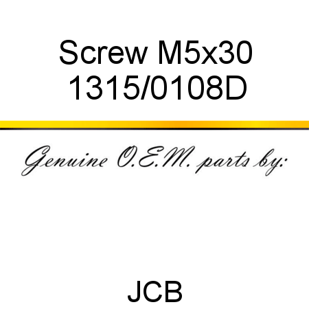 Screw, M5x30 1315/0108D