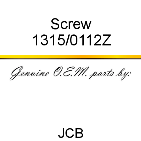 Screw 1315/0112Z