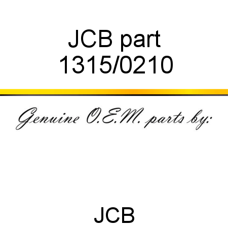 JCB part 1315/0210