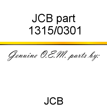 JCB part 1315/0301