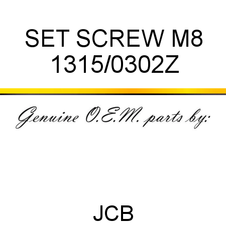 SET SCREW M8 1315/0302Z