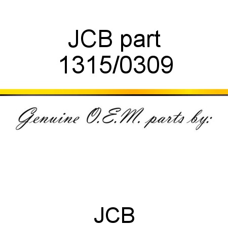 JCB part 1315/0309