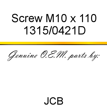 Screw, M10 x 110 1315/0421D