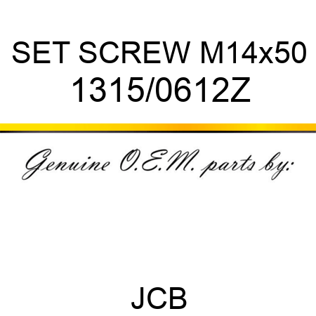 SET SCREW M14x50 1315/0612Z