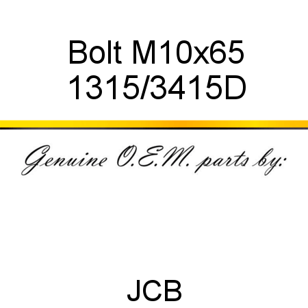 Bolt, M10x65 1315/3415D