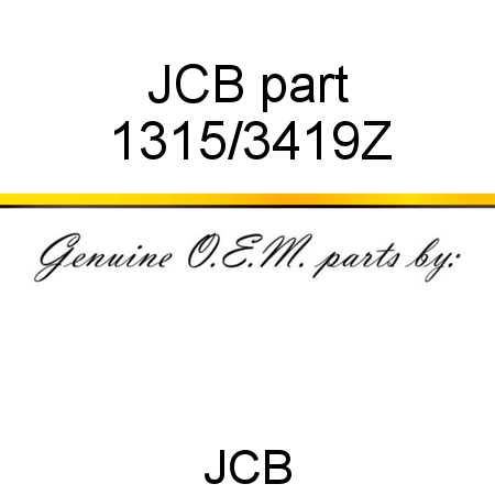 JCB part 1315/3419Z