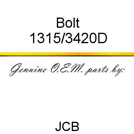 Bolt 1315/3420D