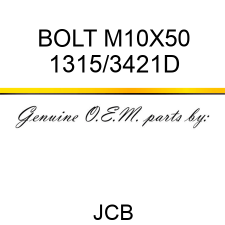 BOLT M10X50 1315/3421D