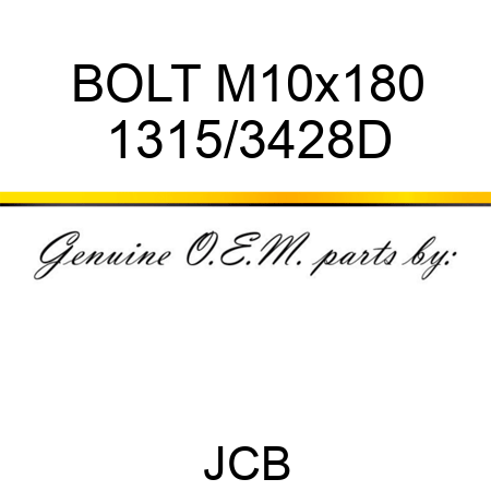 BOLT M10x180 1315/3428D