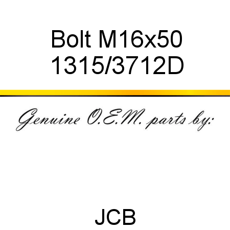 Bolt, M16x50 1315/3712D