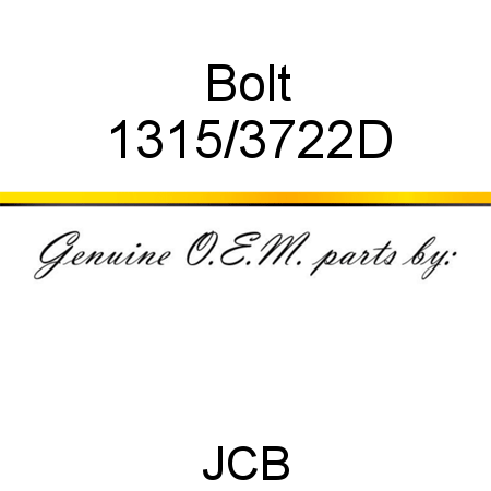 Bolt 1315/3722D