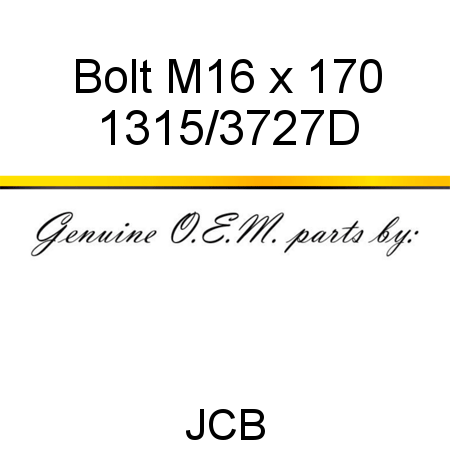 Bolt, M16 x 170 1315/3727D