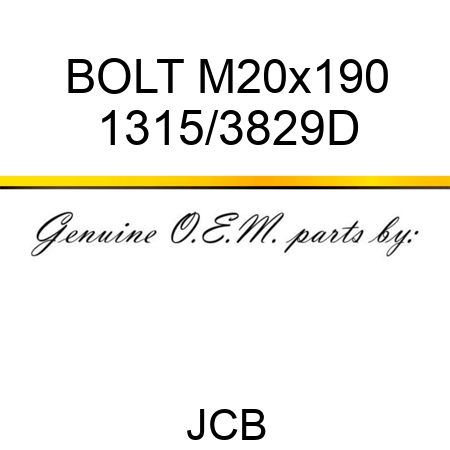 BOLT M20x190 1315/3829D