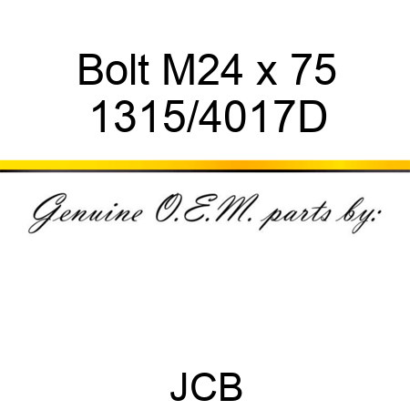 Bolt M24 x 75 1315/4017D