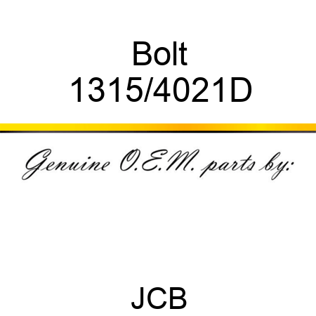 Bolt 1315/4021D