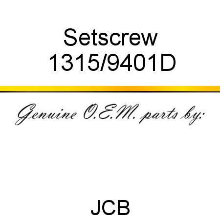Setscrew 1315/9401D